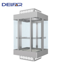 Full glass observation concrete shaft elevator lift for outdoor